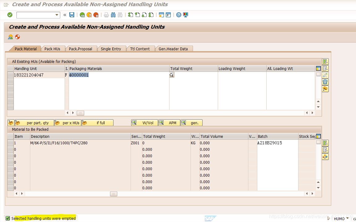 SAP HUM 如何将HU里的物料号换成另外一个物料号?_sap hu数值能修改-CSDN博客