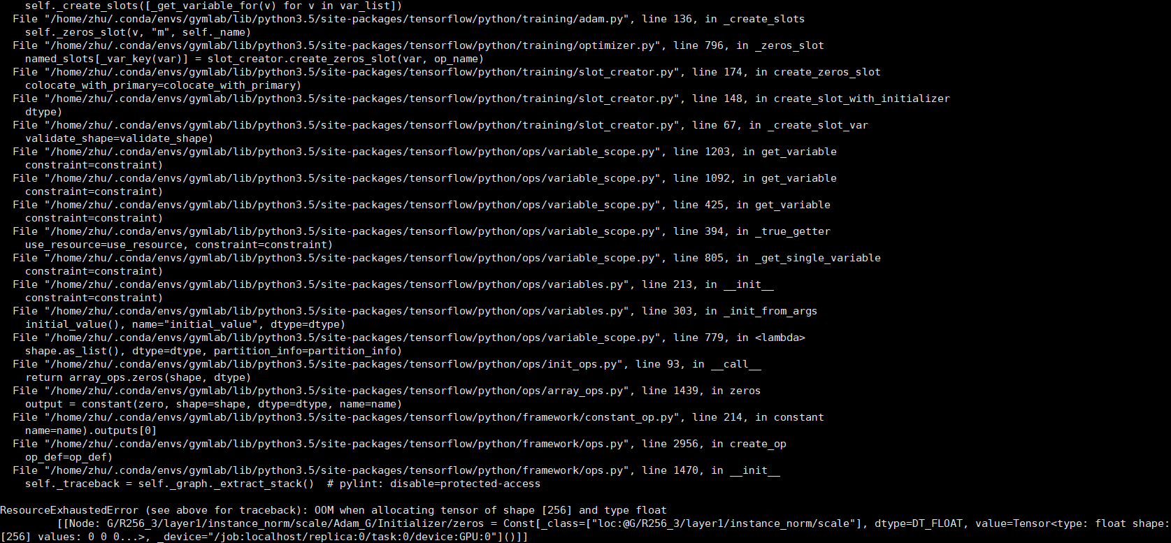 ResourceExhaustedError: OOM when allocating tensor with shape ...