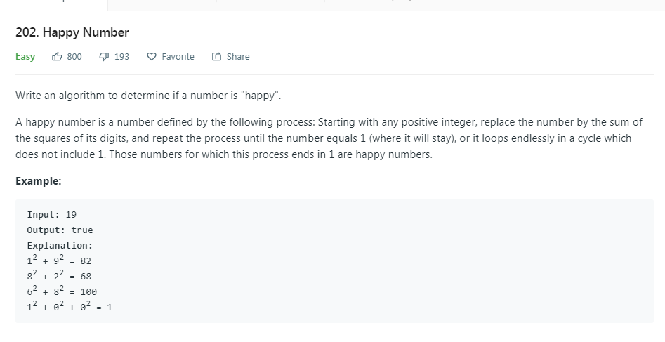 LeetCode 202  Happy Number
