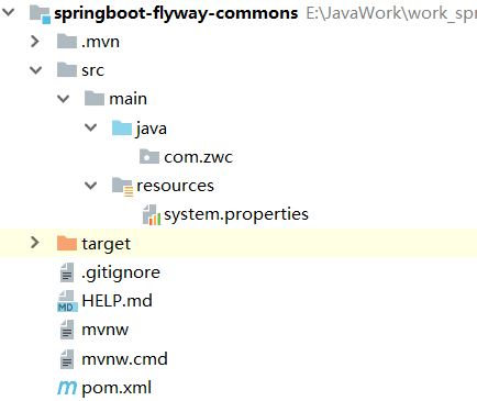 spring boot flyway properties