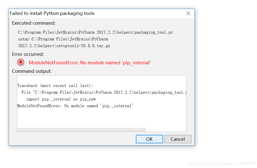 Pycharm 提示 ModuleNotFoundError: No module named 'pip._internal'_pycharm ...