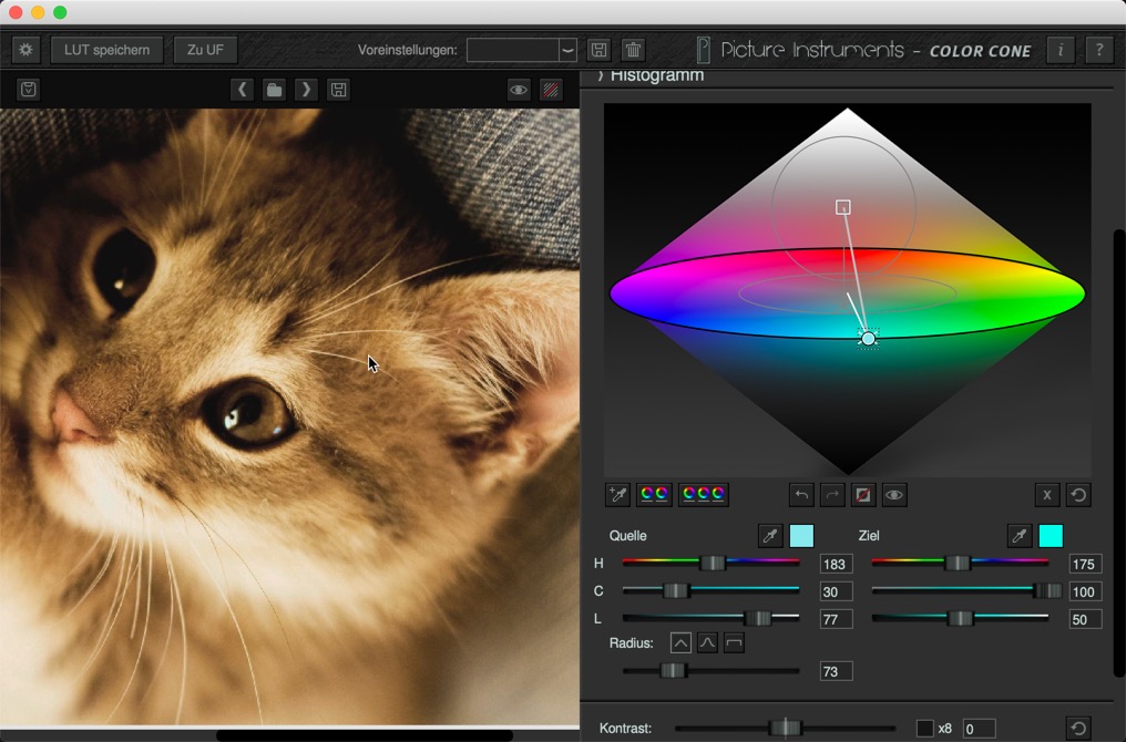 让你的图像颜色渐变的更加自然——Picture Instruments Color Cone Mac破解版图像校正工具！