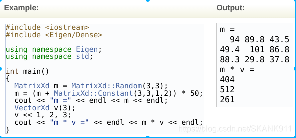 Eigen Eigen官网教程 (4) 高级初始化_eigen linspaced-CSDN博客