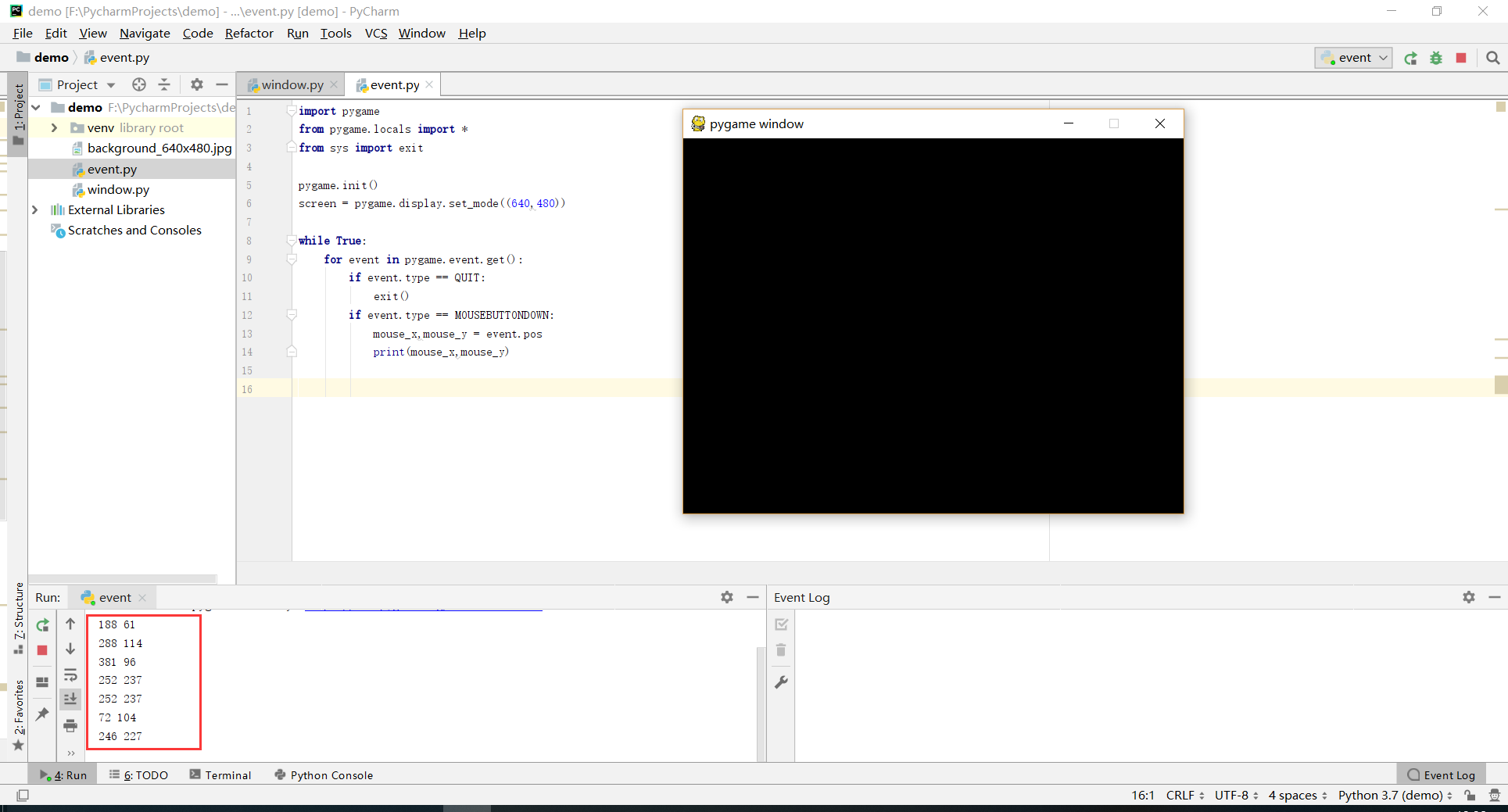pygame 学习笔记（6）玩家输入：响应键盘和鼠标事件_pygame中w键的事件名-CSDN博客
