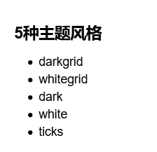 seaborn5种主题风格