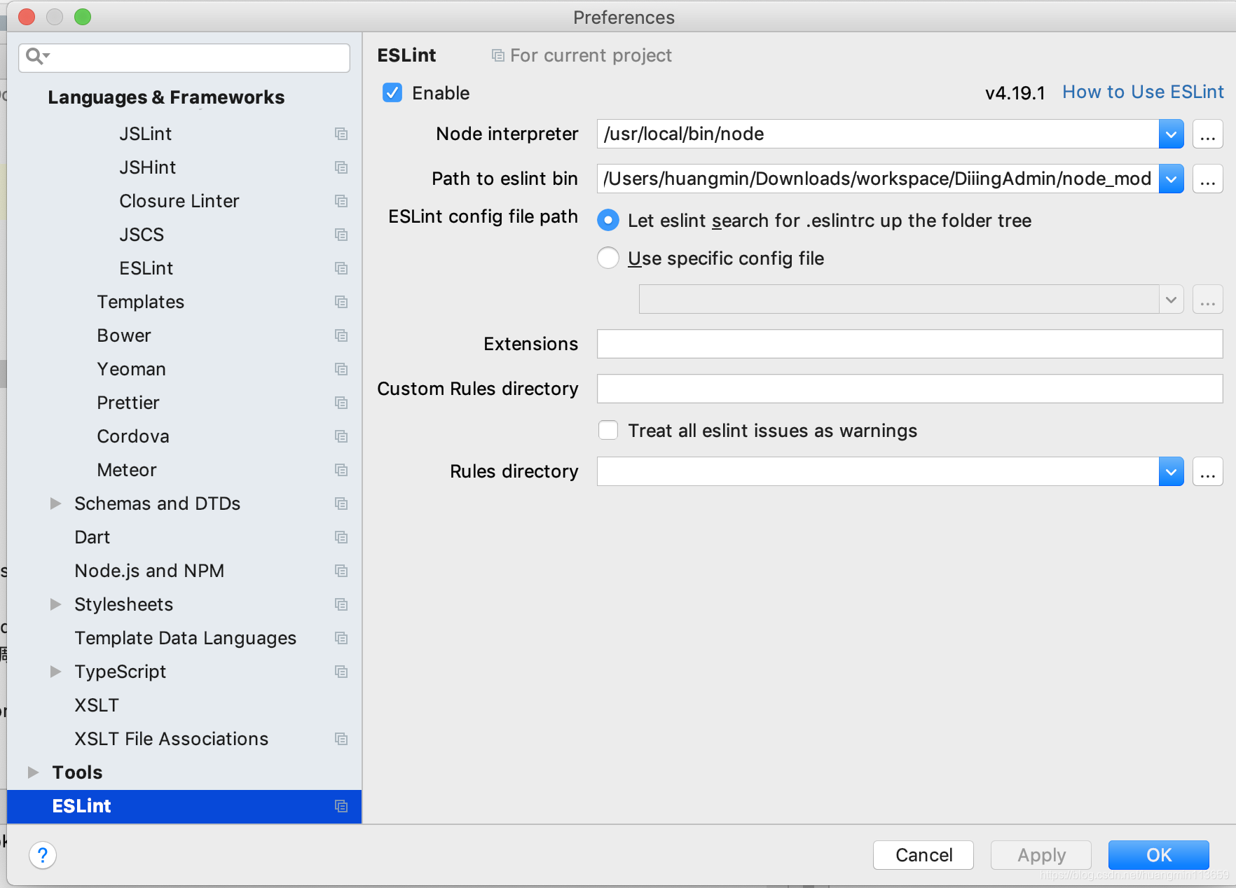 Mac Webstorm Eslint自动修正vue Js格式插件 19年4月亲测有用 Huangmin113659的专栏 Csdn博客
