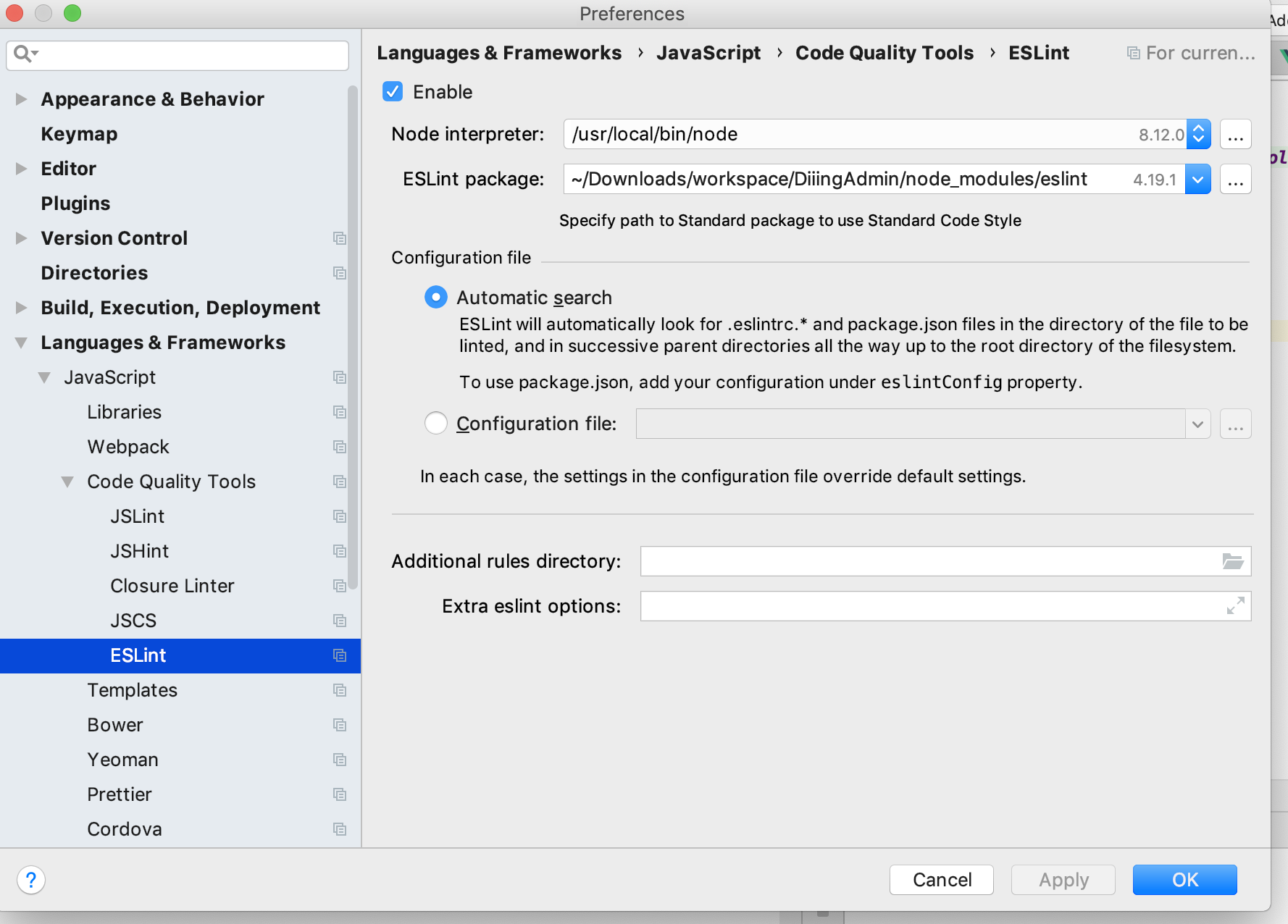 Mac Webstorm Eslint自动修正vue Js格式插件 19年4月亲测有用 Huangmin113659的专栏 Csdn博客