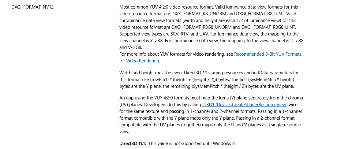 D3d/opengl texture yuv yuv420p nv12 yv12 等等 显示 以及传入shaderresource