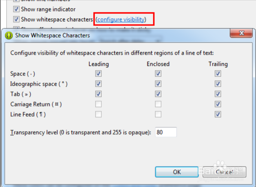 Eclipse显示空白符号的具体设置