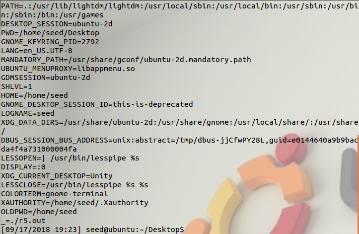 漏洞挖掘——实验2 Environment_Variable_and_SetUID