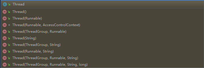 Thread类的构造函数