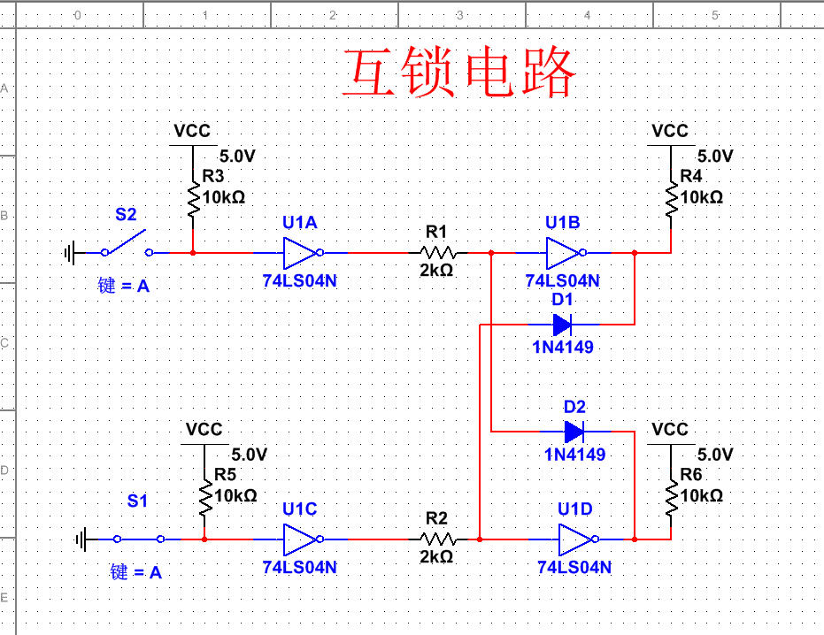 三门互锁电路图图片