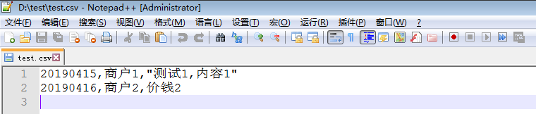 csv 文件内容。无中文乱码。