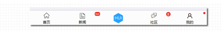 06HUI - 底部导航及新消息提示组件（hui-footer-icons）