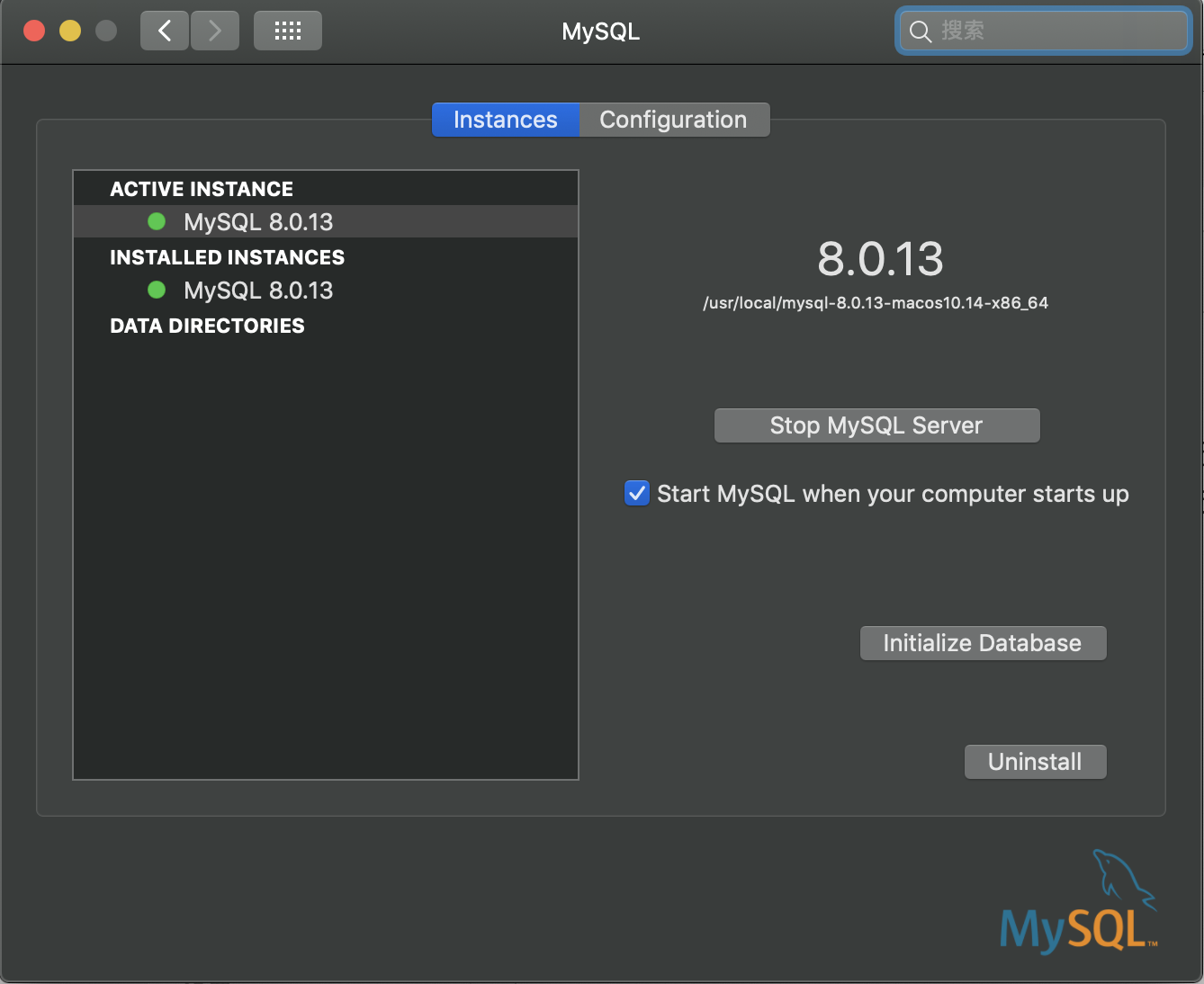 how to start mysql on mac