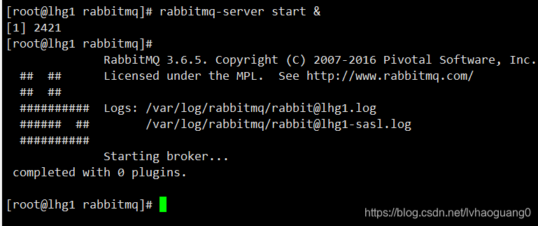 RabbitMQ报错ERROR: node with name rabbit already running on lhg1