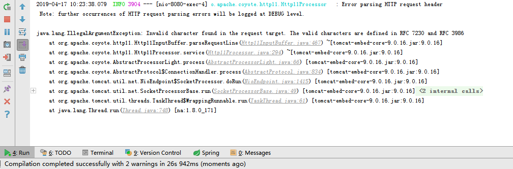 SpringBoot内置Tomcat报错RFC7230 and RFC3986 解决方案_rfc 7230 and rfc 3986-CSDN博客