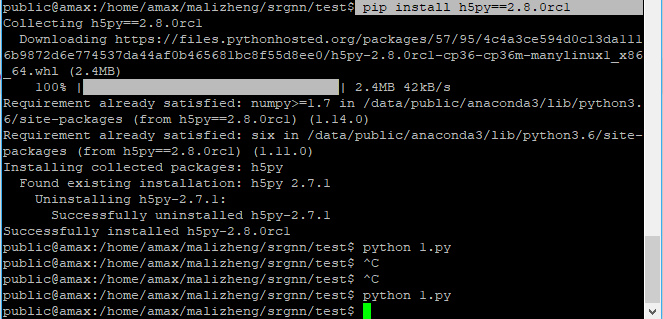 TensorFlow问题：/data/public/anaconda3/lib/python3.6/site-packages/h5py ...