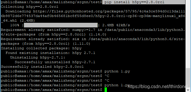 TensorFlow问题:/data/public/anaconda3/lib/python3.6/site-packages/h5py ...