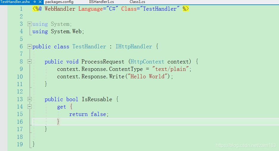 C# 创建.ashx文件 (一般处理程序) Generic Handler_c# ashx 文件怎么创建-CSDN博客