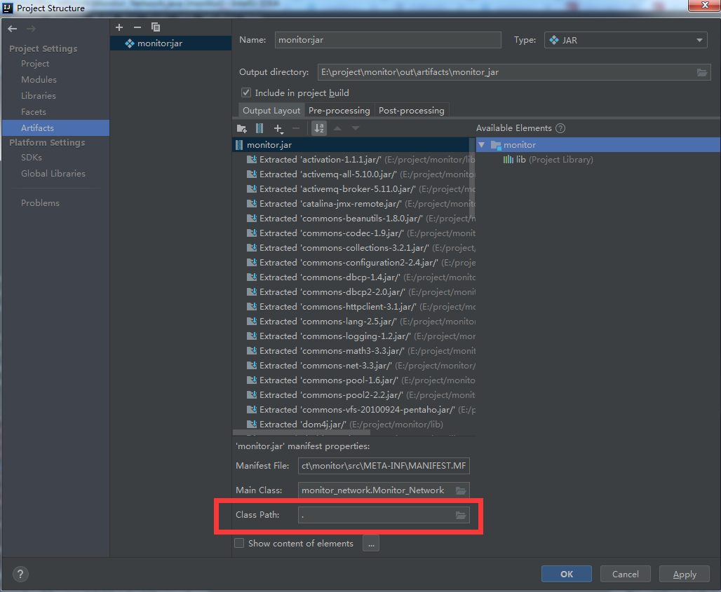intelj idea 构建可执行jar包_idea的artifacts的classpath详解CSDN博客