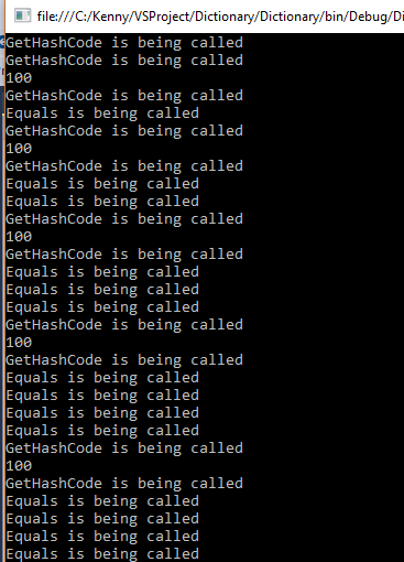 C# Dictionary, GetHashCode(), Equals() 的协作关系_判断两个文件内容是否一致 get hashcode ...