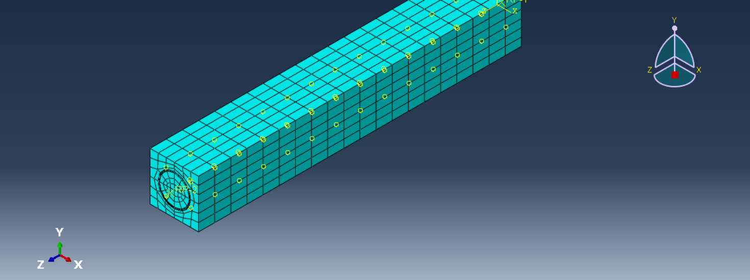 abaqus模拟偏心受压钢管混凝土柱计算受压承载力(浇筑混凝土之前钢管