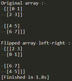 python：np.fliplr()