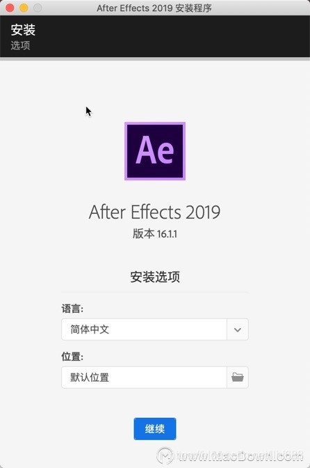 After Effects CC 2019 for MacAE视频特效处理安装方法