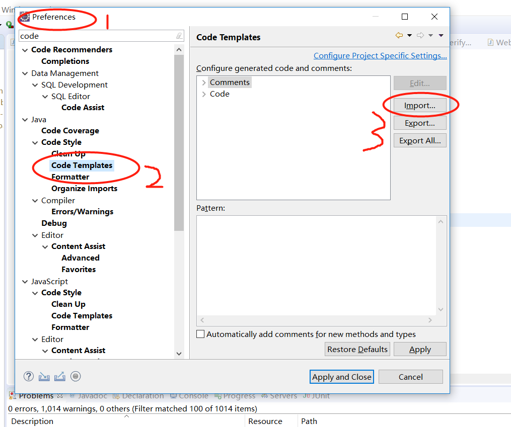 STS Eclipse or Java code comment template set - Programmer Sought