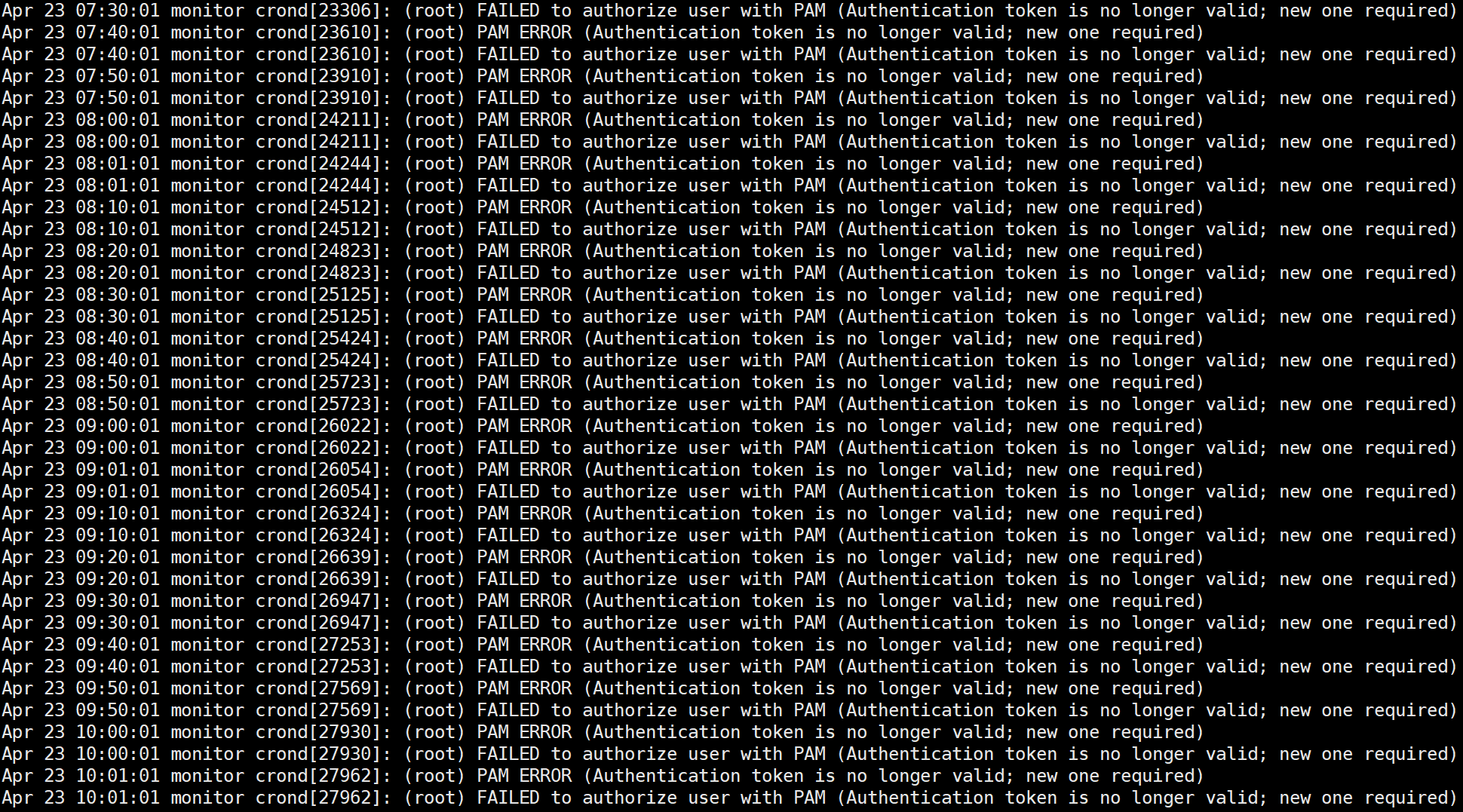 crontab-authentication-token-is-no-longer-valid-new-one
