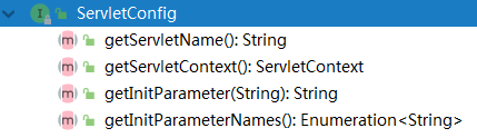 ServletConfig接口方法