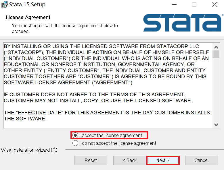 license information stata 12 se