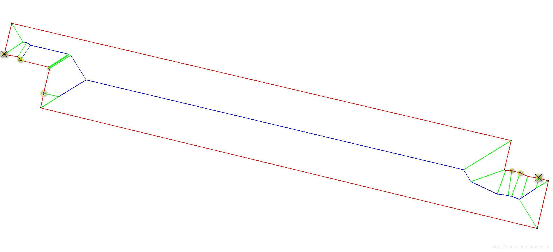 结合交点，交叉点(重叠区域镶嵌线起始、结束点)