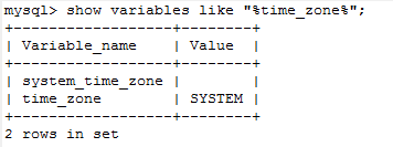 查看MySQL时区