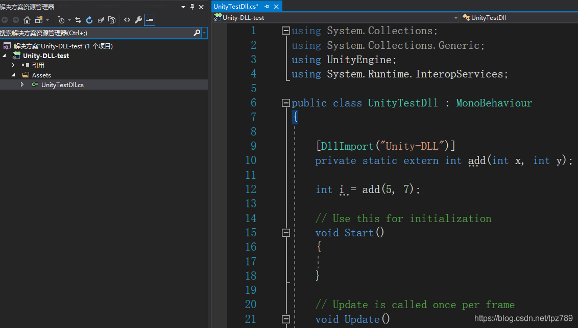 Unity3D 调用C++的DLL的代码_unity 导出 c++-CSDN博客
