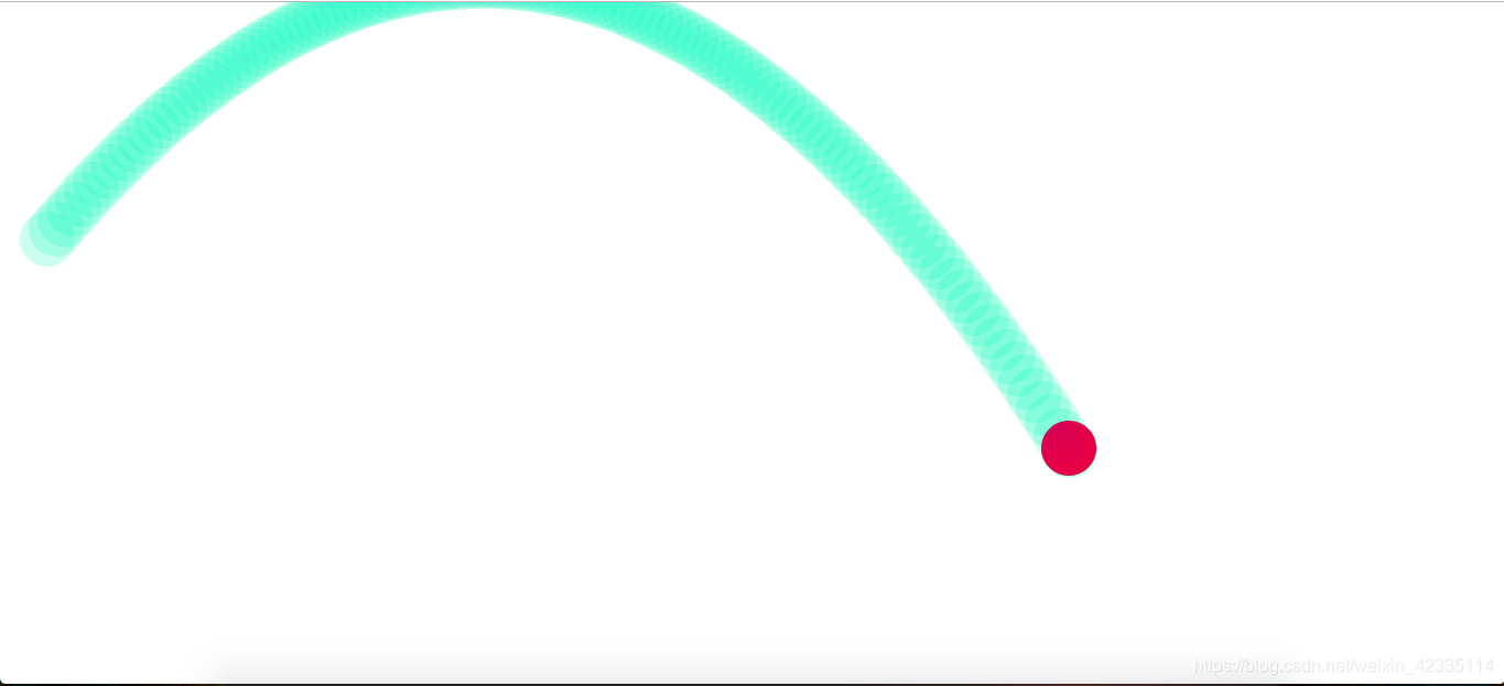 绿色小球通过此曲线路径到达红球