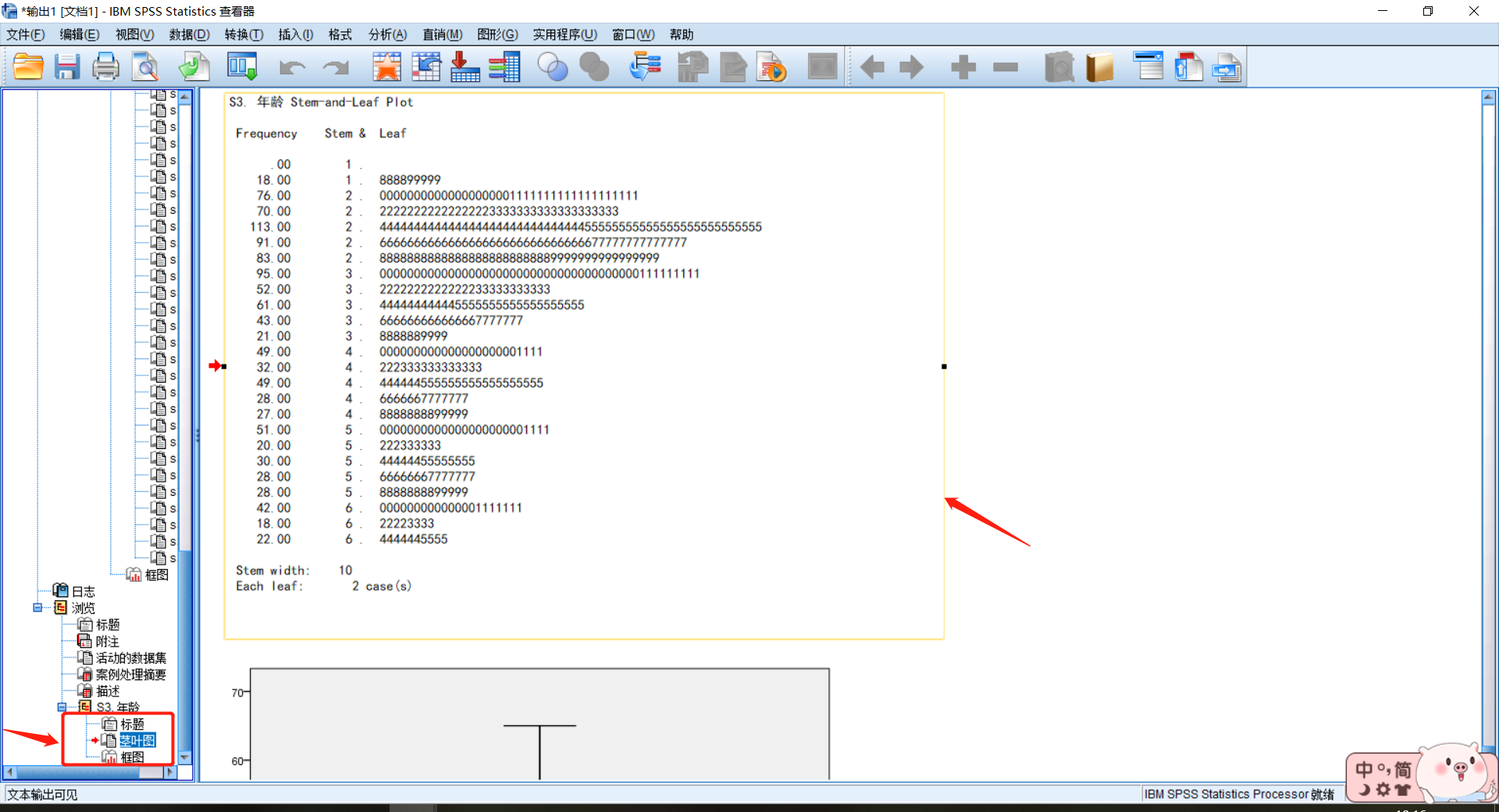 茎叶图箱图是什么如何用spss实现图文