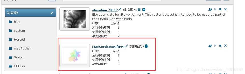 发布成功后server截图