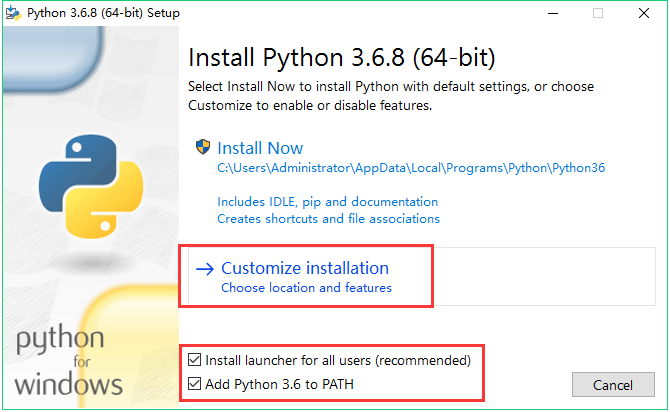windows下python3.6 安装部署_win下载python3.6.9-CSDN博客