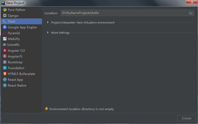 pycharm community install flask