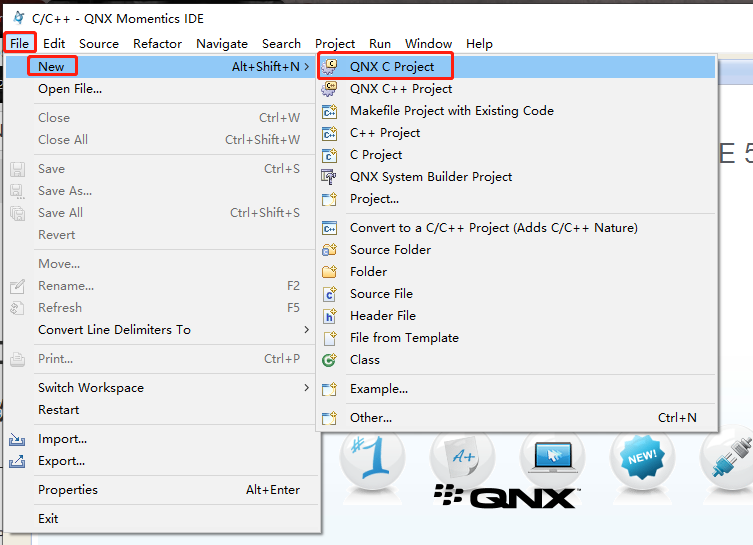 使用QNX Momentics IDE创建一个c工程CSDN博客