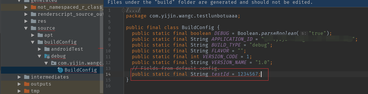 自定义生成BuildConfig文件