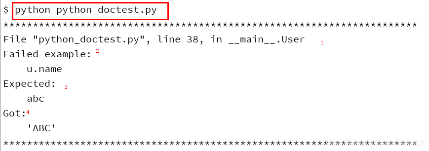 doctest 测试结果