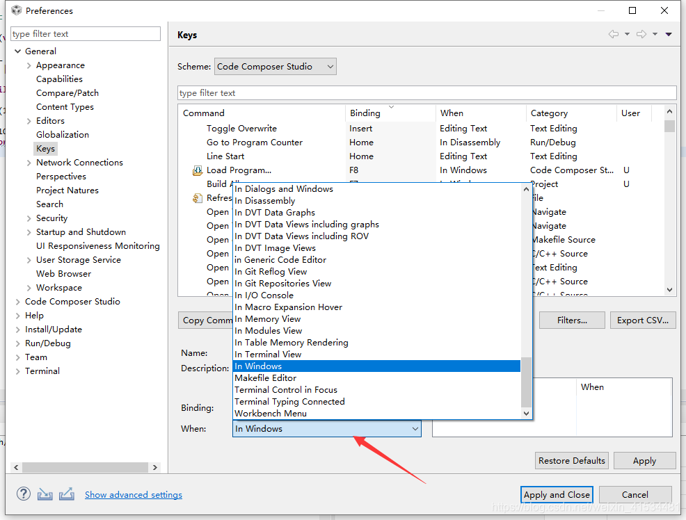 TI的CCS集成开发环境的 快捷键设置 自定义的快捷键 实现编译下载功能 CCS9.xxx