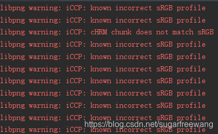 【PyQt5】运行代码发生libpng warning: iCCP: known incorrect sRGB profile警告