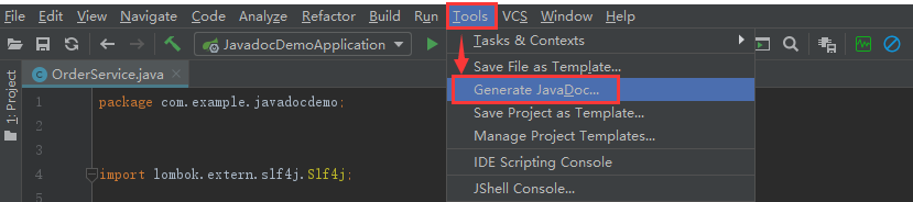 Generate JavaDoc