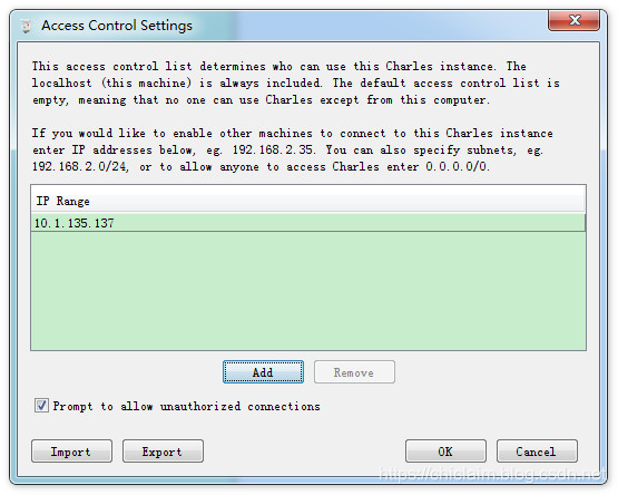 Access Control Settings