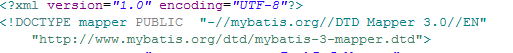 Referenced file contains errors (http://mybatis.org/dtd/mybatis-3-mapper.dtd). For more information,