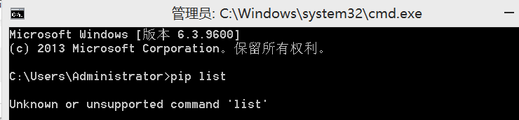 pip命令提示unknow or unsupported command install解决方法_pip whl 版本 unsupport ...